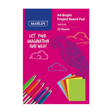 Marlin Project Board pad A4 25 sheets 160gsm Bright assorted